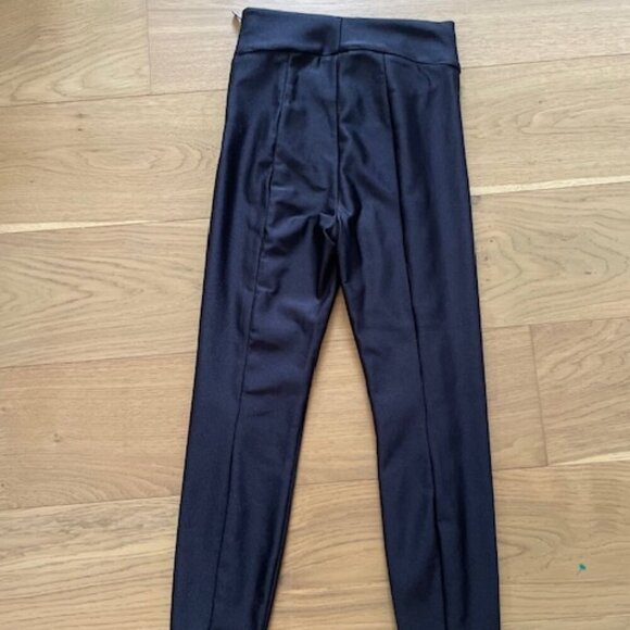 Good American The High Shine Boss Black Disco Pants Size 2 (Medium) - Picture 2 of 5